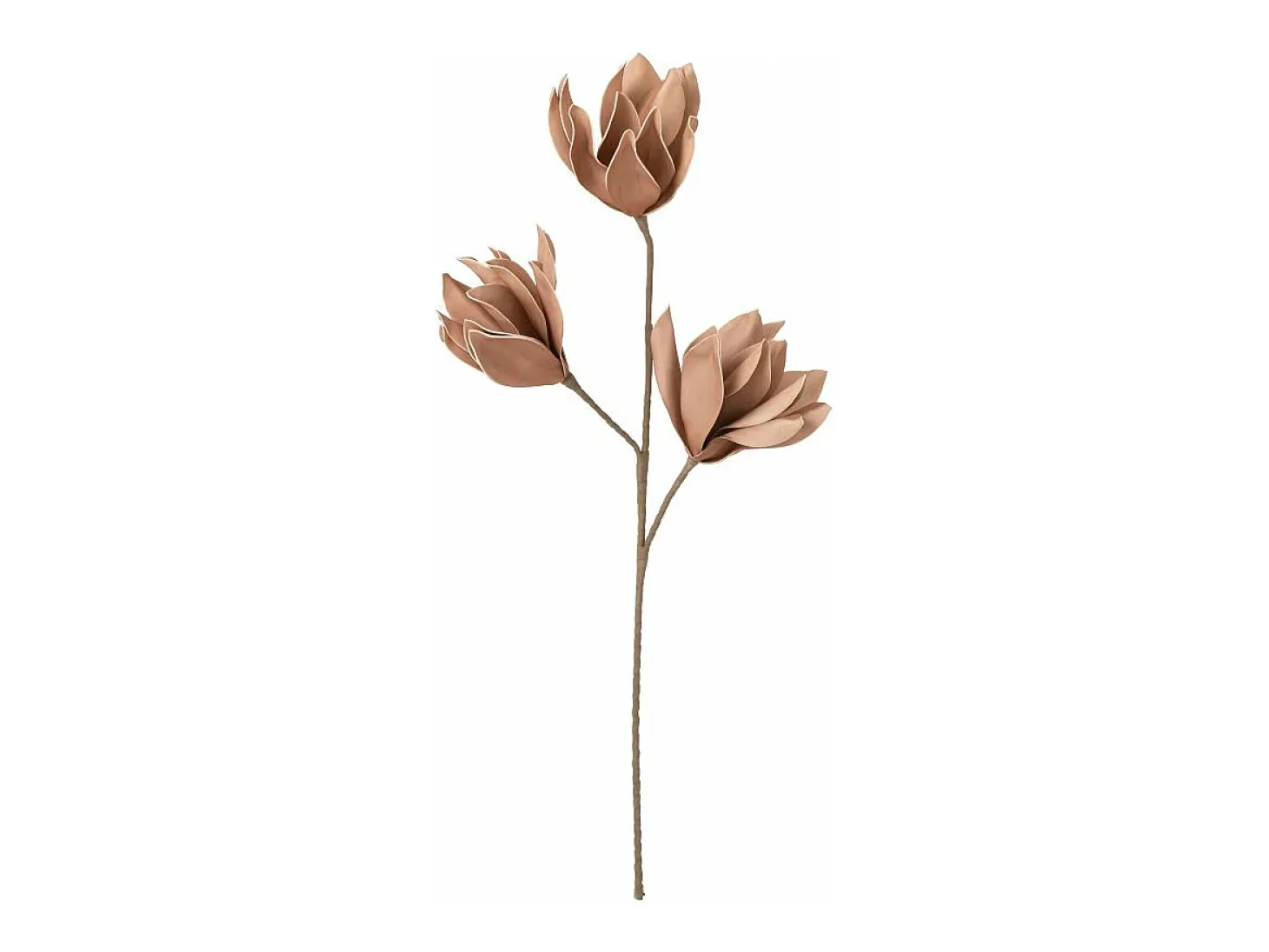 3 flores en rama sintética rosa 94x41x12 cm