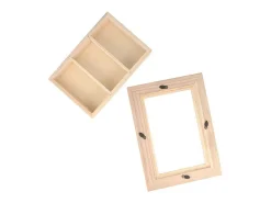 2 vitrinas pequeñas de madera y plexiglás 22 cm