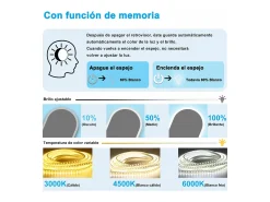 Aica Espejo de baño LED 45 x 90 cm, ovalado, antivaho, luminosidad regulable
