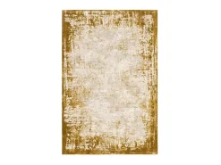Alfombra abstracta - 160x230cm - oro, crema - Kuza Border