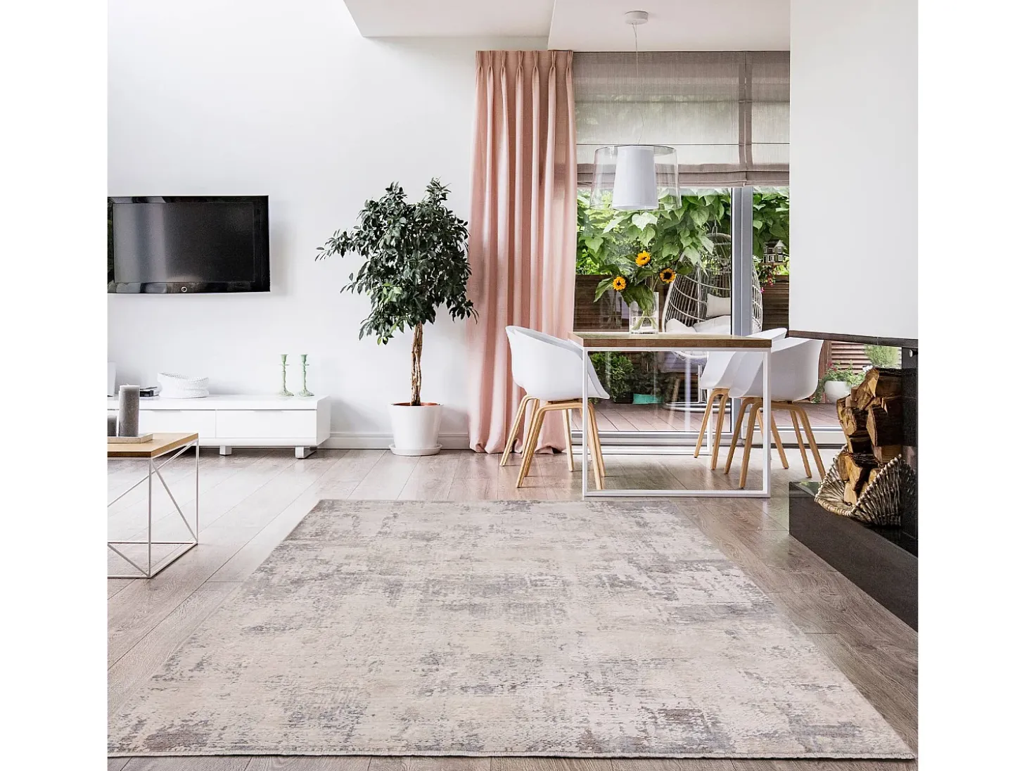 Alfombra abstracta - 200x300cm - beige, crema - Seville Ribera