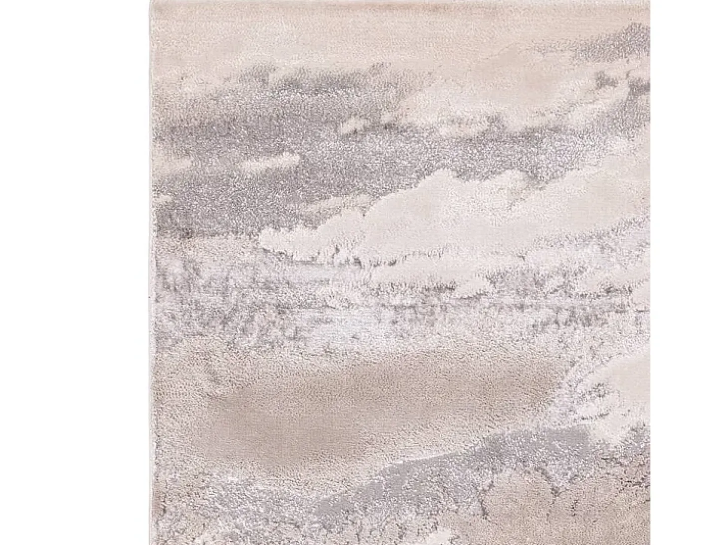 Alfombra abstracta - 120x170cm - plata, crema, gris - Aurora Cloud