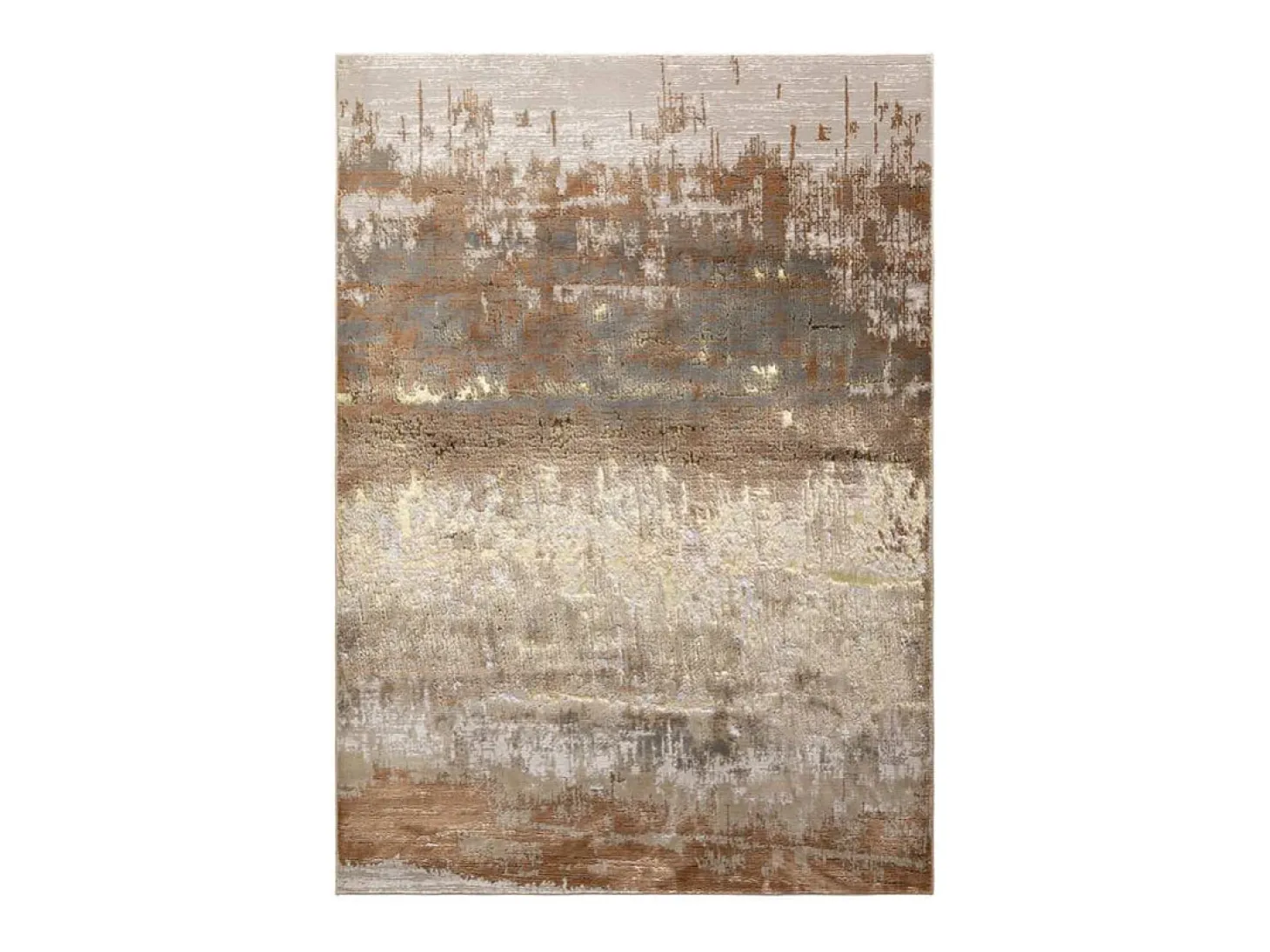 Alfombra abstracta - 120x170cm - dorado, marrón, beige - Aurora Dune