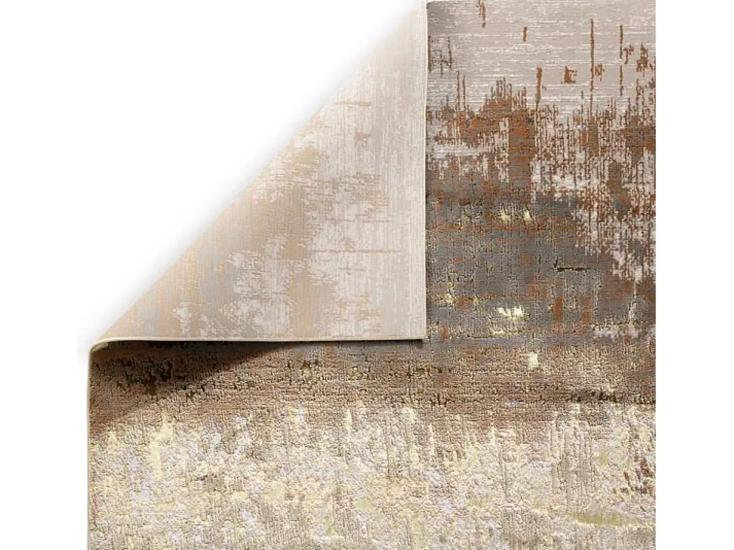 Alfombra abstracta - 120x170cm - dorado, marrón, beige - Aurora Dune