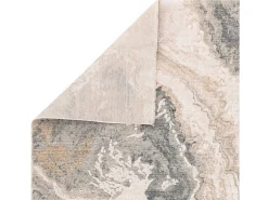 Alfombra abstracta - 120x180cm - gris, crema, oro - Seville Oro