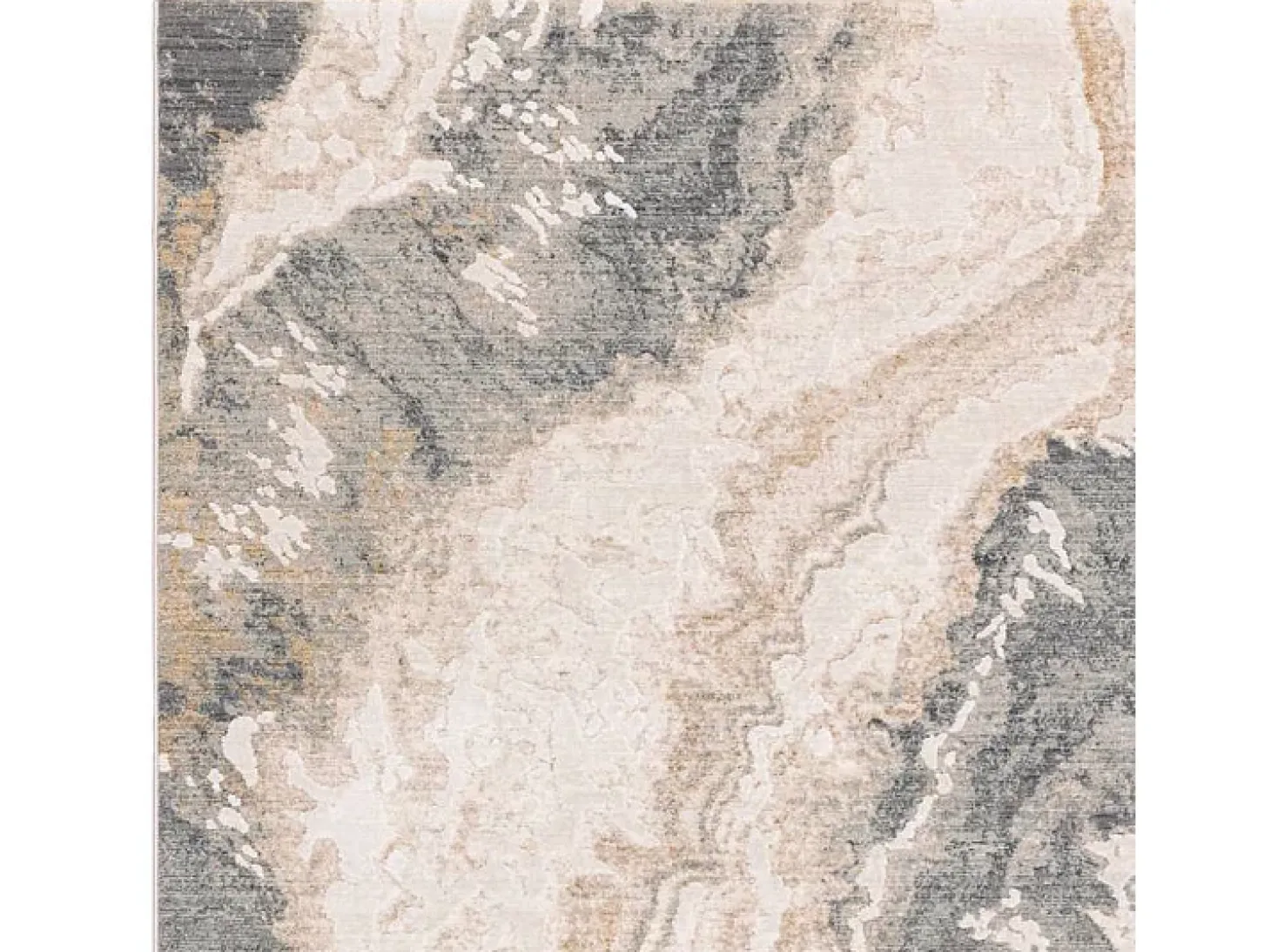 Alfombra abstracta - 120x180cm - gris, crema, oro - Seville Oro