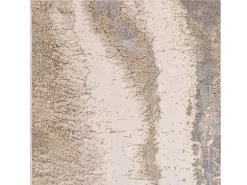 Alfombra abstracta - 200x290cm - oro, gris, beige - Aurora Cliff