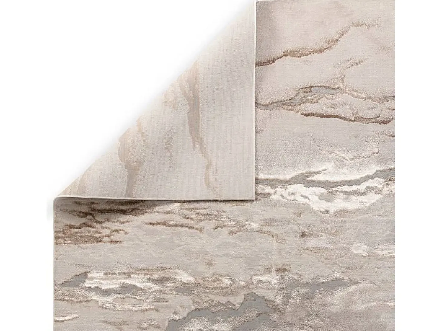 Alfombra abstracta - 120x170cm - oro, gris, beige - Aurora Linea