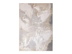Alfombra abstracta - 120x170cm - beige, gris, plata - Aurora Etch