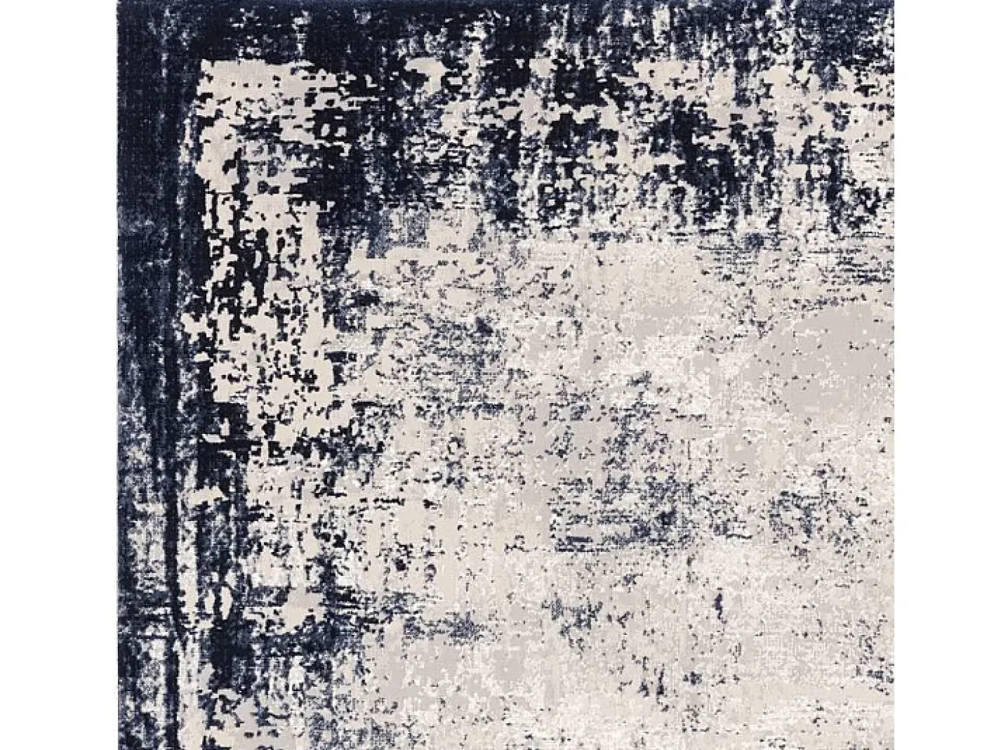 Alfombra abstracta - 120x170cm - azul marino, crema - Kuza Border