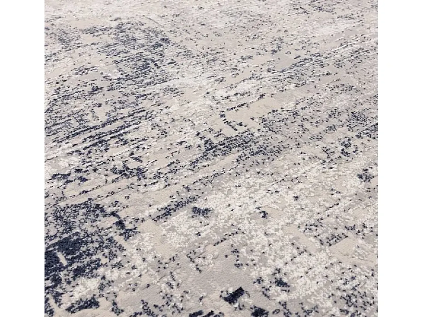 Alfombra abstracta - 120x170cm - azul marino, crema - Kuza Border