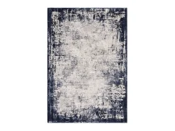 Alfombra abstracta - 120x170cm - azul marino, crema - Kuza Border