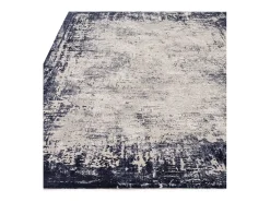 Alfombra abstracta - 120x170cm - azul marino, crema - Kuza Border