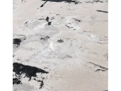 Alfombra abstracta - 160x230cm - plata, crema, blanco, gris - Aurora Glacier