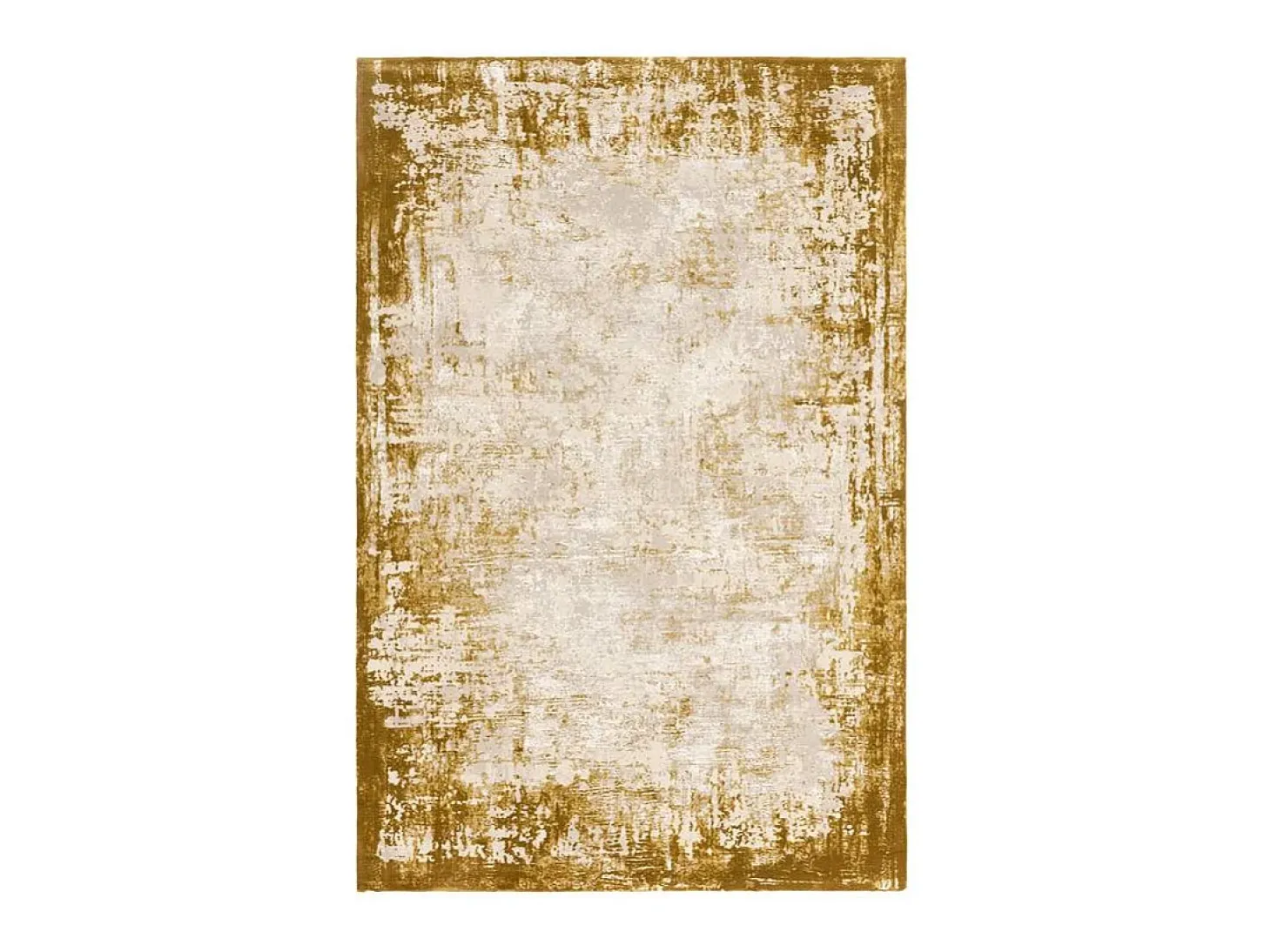 Alfombra abstracta - 120x170cm - oro, crema - Kuza Border