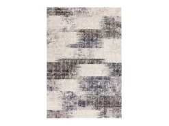 Alfombra abstracta - 200x290cm - azul marino, crema, negro - Kuza Lines