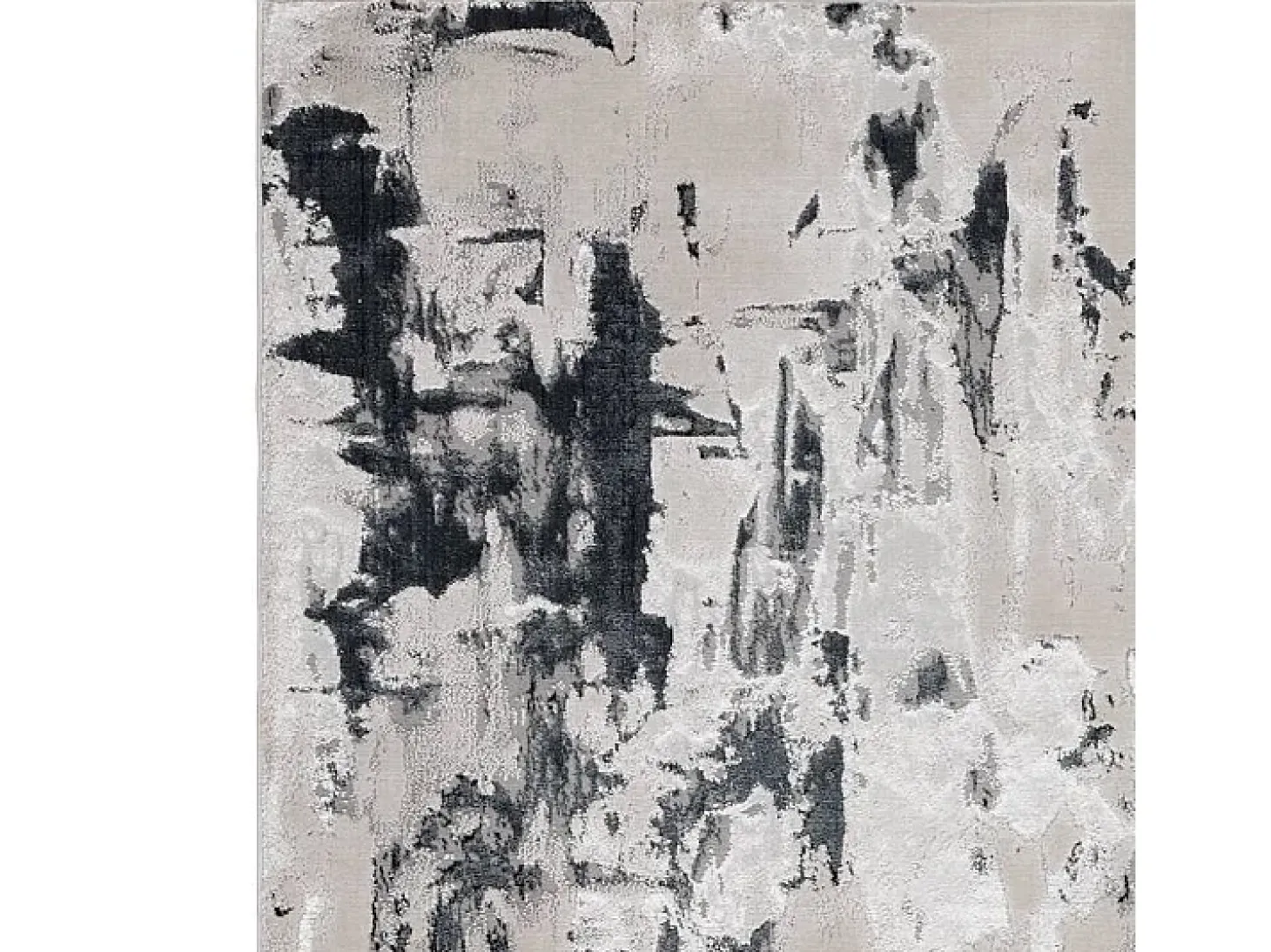Alfombra abstracta - 200x290cm - plata, crema, blanco, gris - Aurora Glacier