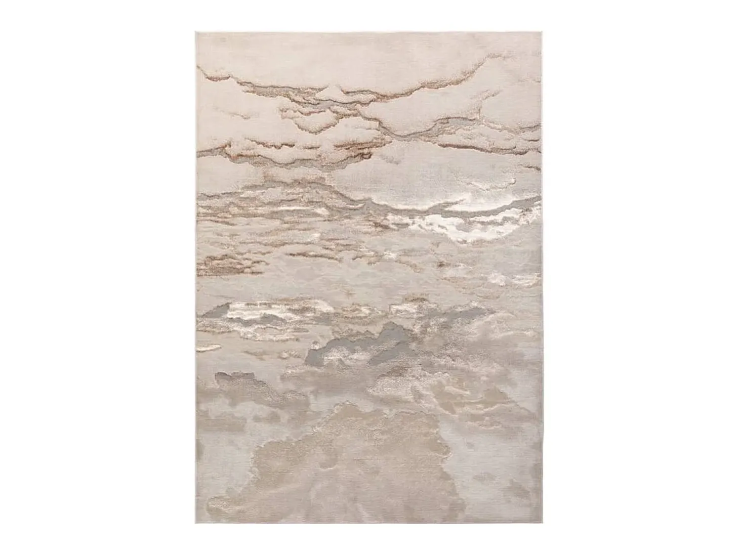 Alfombra abstracta - 200x290cm - oro, gris, beige - Aurora Linea