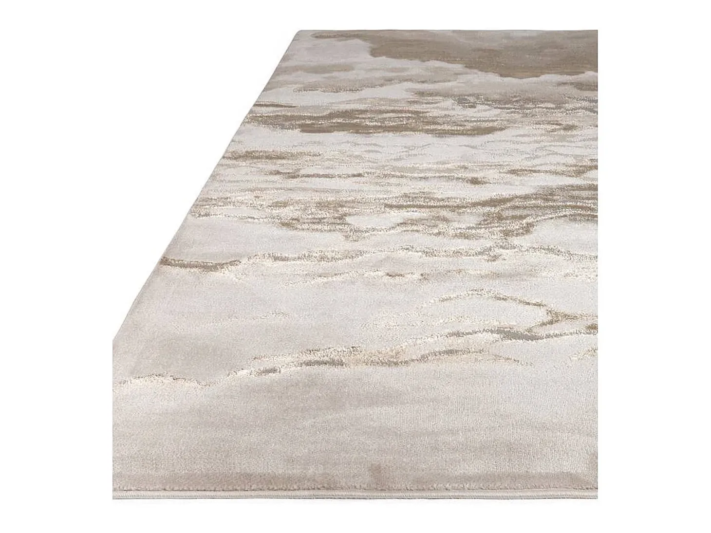 Alfombra abstracta - 200x290cm - oro, gris, beige - Aurora Linea