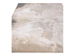 Alfombra abstracta - 200x290cm - beige, gris, plata - Aurora Etch