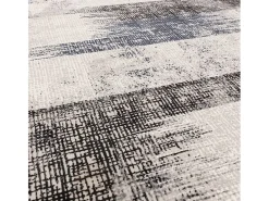 Alfombra abstracta - 120x170cm - azul marino, crema, negro - Kuza Lines