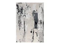 Alfombra abstracta - 120x170cm - plata, crema, blanco, gris - Aurora Glacier