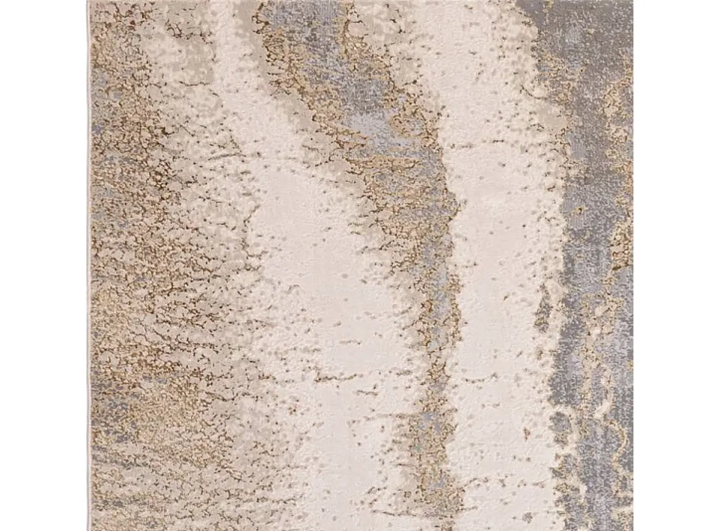 Alfombra abstracta - 160x230cm - oro, gris, beige - Aurora Cliff