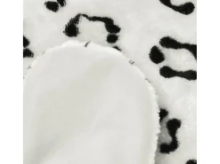 Alfombra afelpada de leopardo 139 cm blanco ES47204