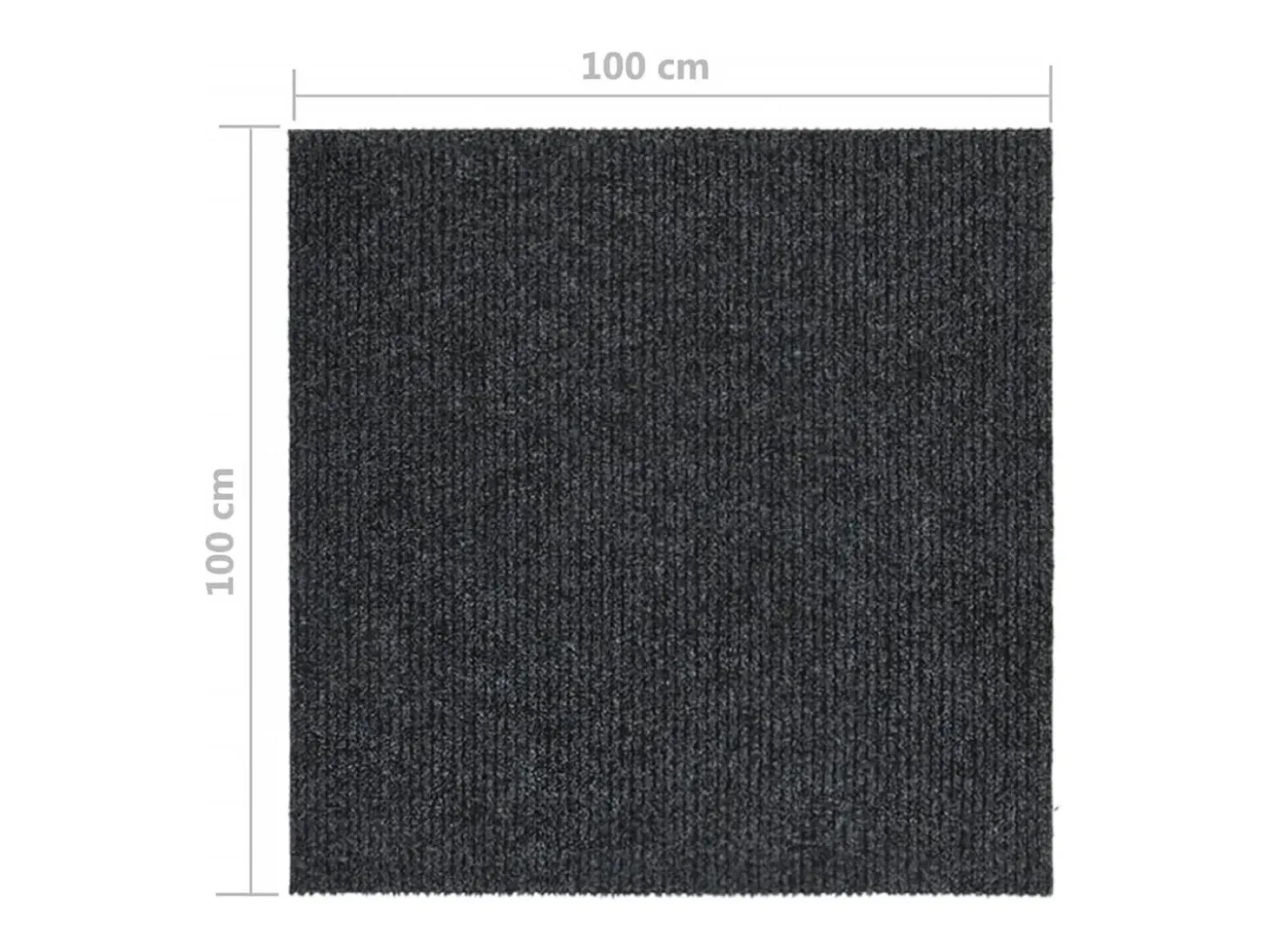 Alfombra antracita de 100x100 cm