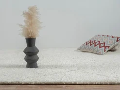 Alfombra Bahar Shaggy patrón rombos, crema, 160 x 230 cm
