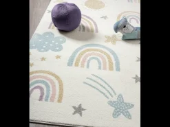Alfombra Beat Kids Moderna Suave Infantil - Crema - 120x170 cm