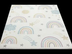 Alfombra Beat Kids Moderna Suave Infantil - Crema - 120x170 cm