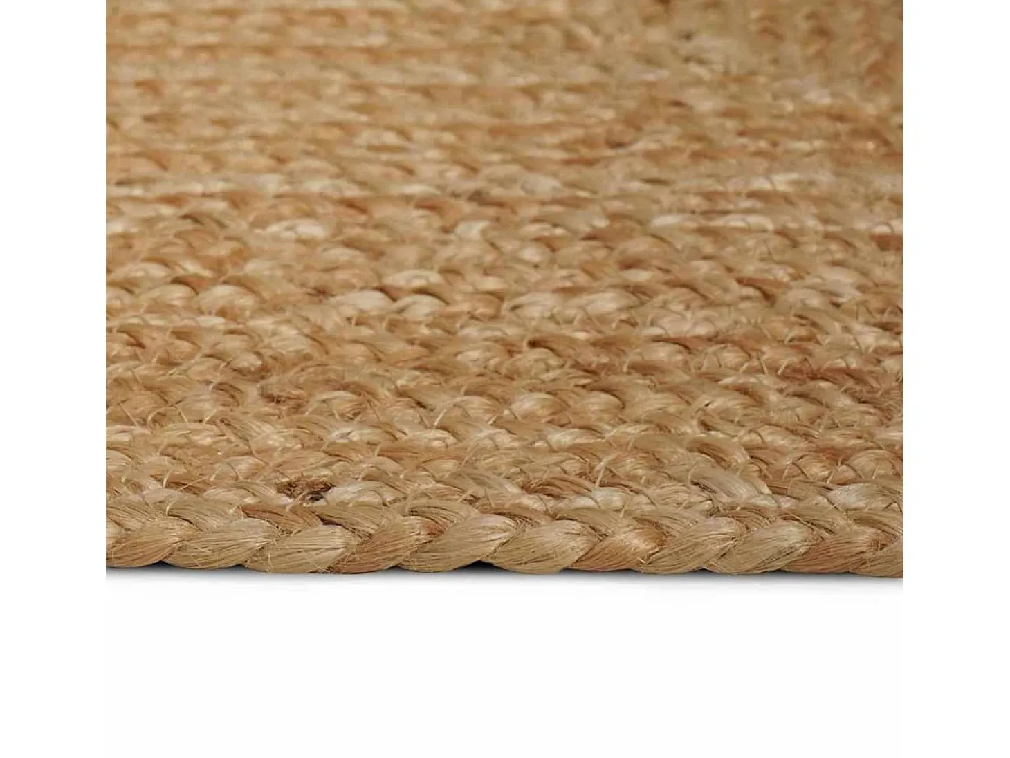 Alfombra beige 240 x 240 cm Yute
