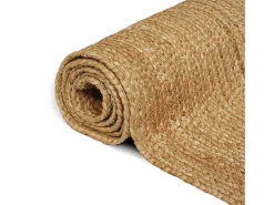 Alfombra beige 120 x 120 cm Yute