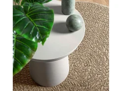 Alfombra beige ZIZUR Ø 90 cm efecto yute para interior y exterior