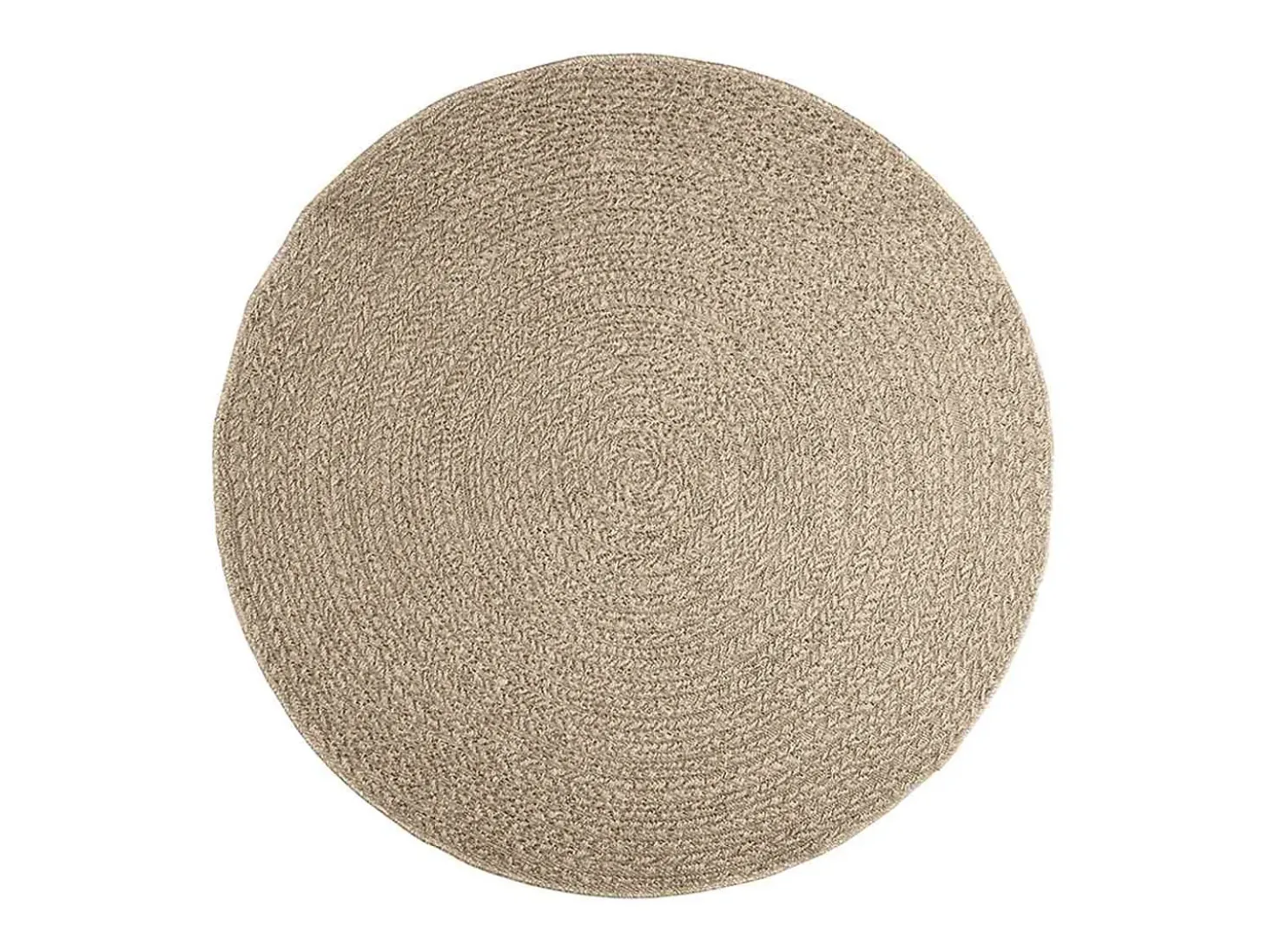 Alfombra beige ZIZUR Ø 160cm aspecto yute para interior y exterior