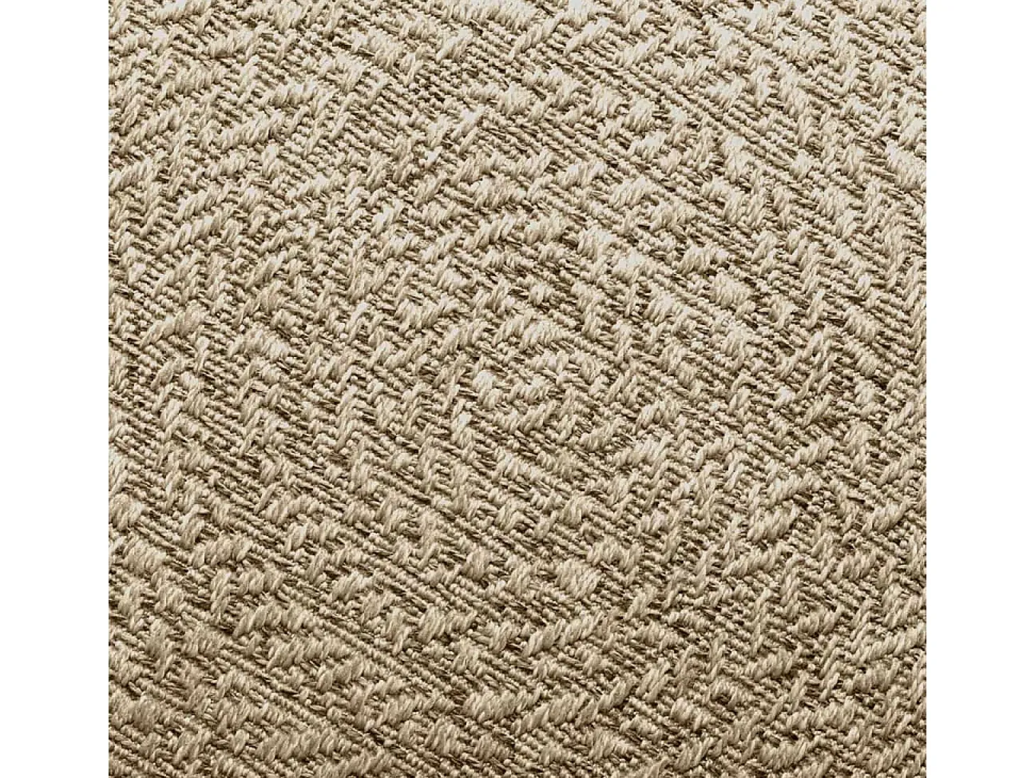 Alfombra beige ZIZUR Ø 160cm aspecto yute para interior y exterior