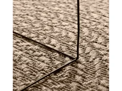 Alfombra beige ZIZUR Ø 160cm aspecto yute para interior y exterior