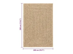 Alfombra beige ZIZUR 140x200 cm efecto yute para interior y exterior