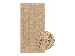 Alfombra beige ZIZUR 60x110 cm efecto yute interior exterior