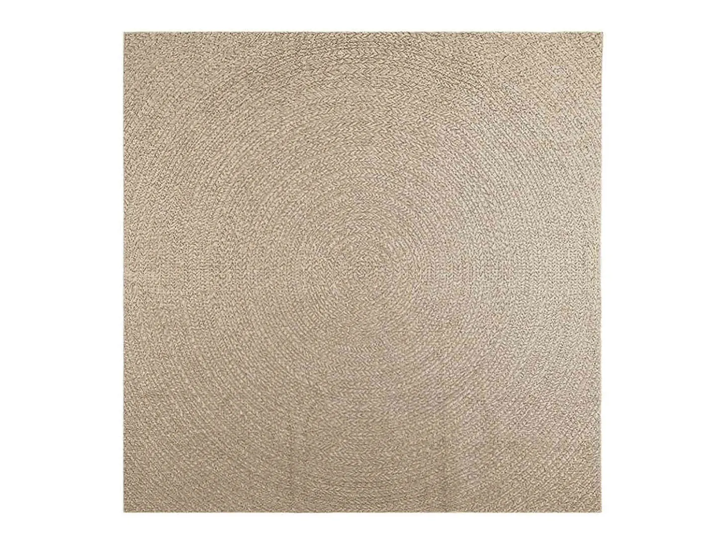 Alfombra beige ZIZUR 240x240 cm efecto yute para interior y exterior