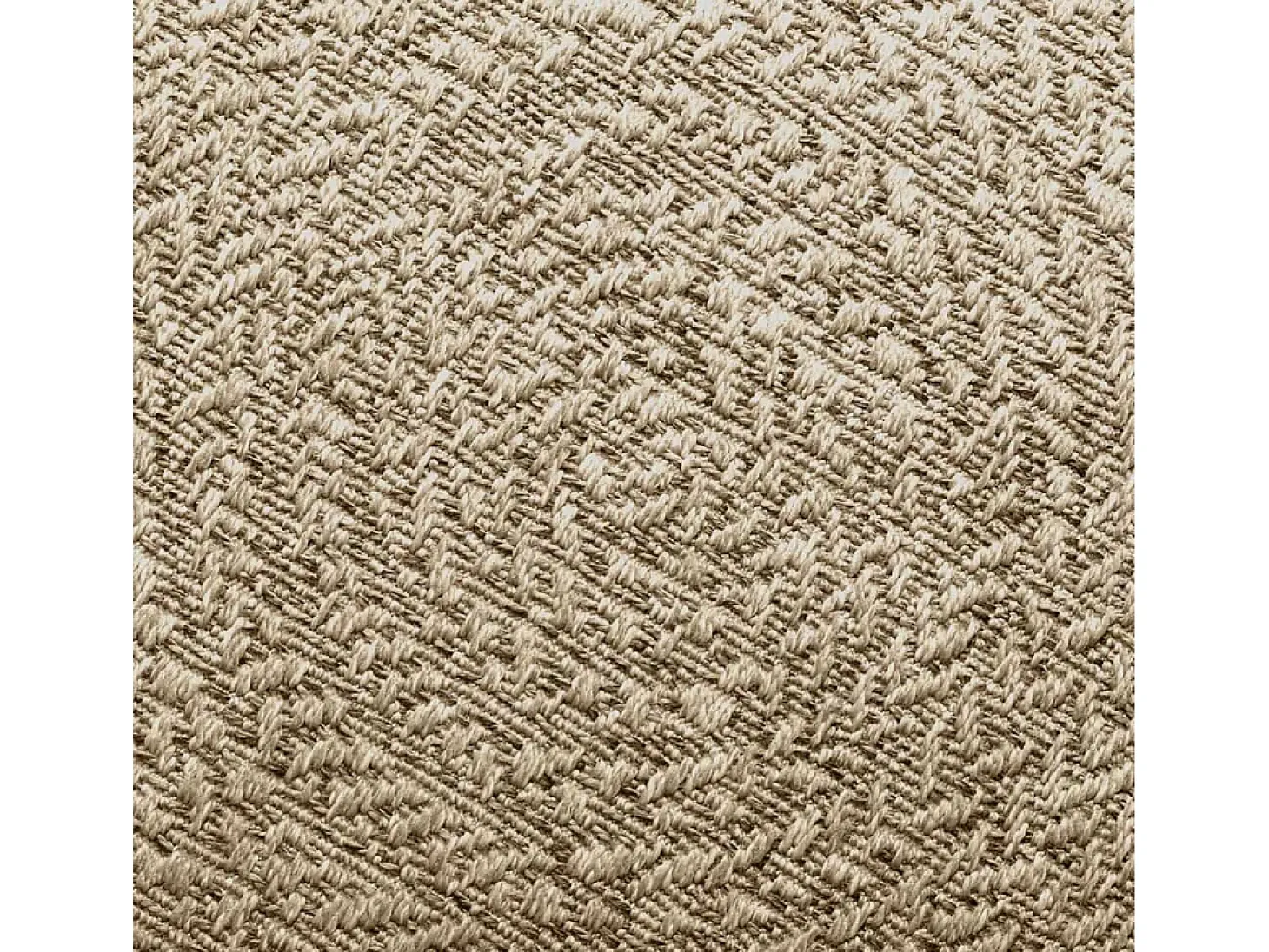 Alfombra beige ZIZUR 240x240 cm efecto yute para interior y exterior
