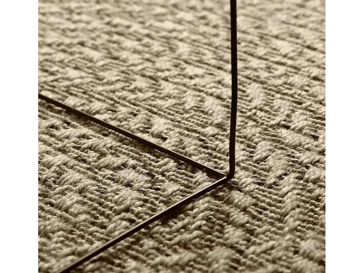 Alfombra beige ZIZUR 240x240 cm efecto yute para interior y exterior