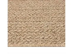 Alfombra beige ZIZUR 240x240 cm efecto yute para interior y exterior