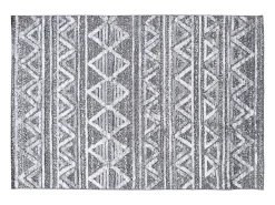 Alfombra bereber con relieve blanco y gris 160 × 230 cm ERGA