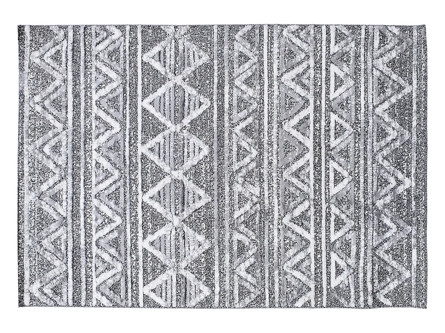 Alfombra bereber con relieve blanco y gris 160 × 230 cm ERGA