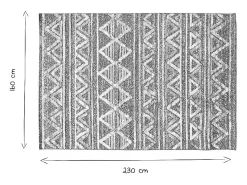 Alfombra bereber con relieve blanco y gris 160 × 230 cm ERGA