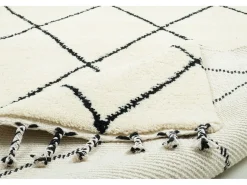 Alfombra bereber Marmoucha tejida a mano 190x290 cm Negro/Blanco Marmoucha