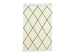 Alfombra bereber Marmoucha tejida a mano 140x200 cm Negro/Blanco Marmoucha