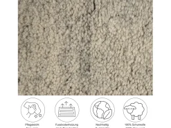 Alfombra bereber tejida a mano con lana 70x620 cm Arena Taza Royal
